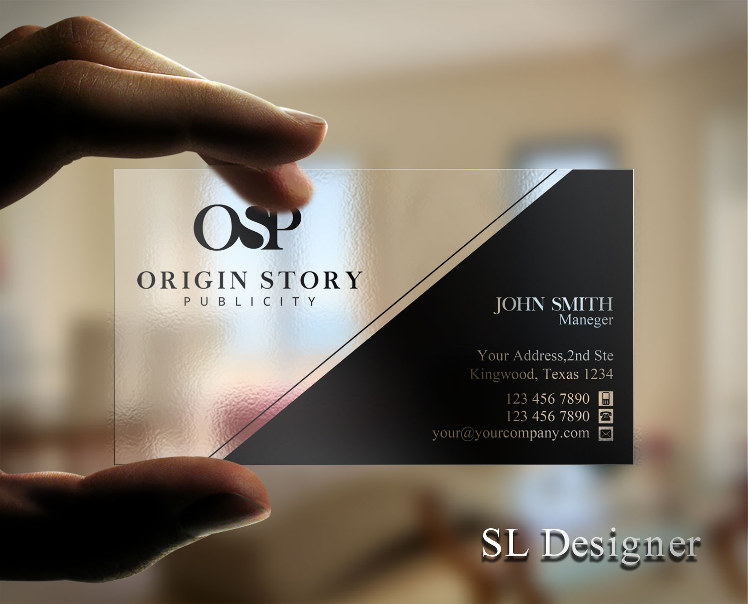 Diseño de Tarjeta de Presentación por SL Designer para Origin Story Publicity, LLC | Diseño #12584294