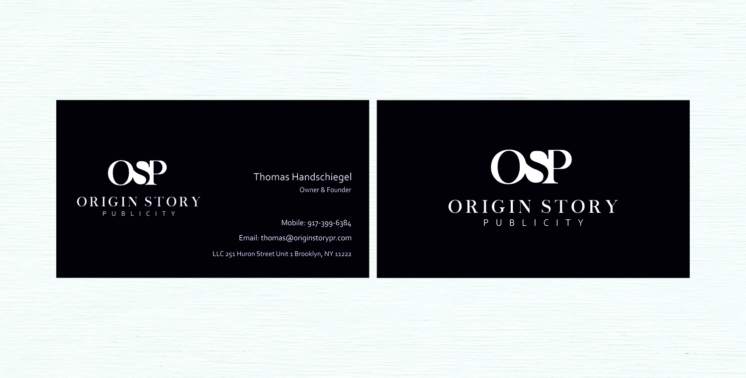 Business Card Design by Rolands for Origin Story Publicity, LLC | Design #12684671