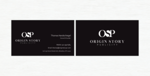 Diseño de Tarjeta de Presentación por Rolands para Origin Story Publicity, LLC | Diseño: #12684671