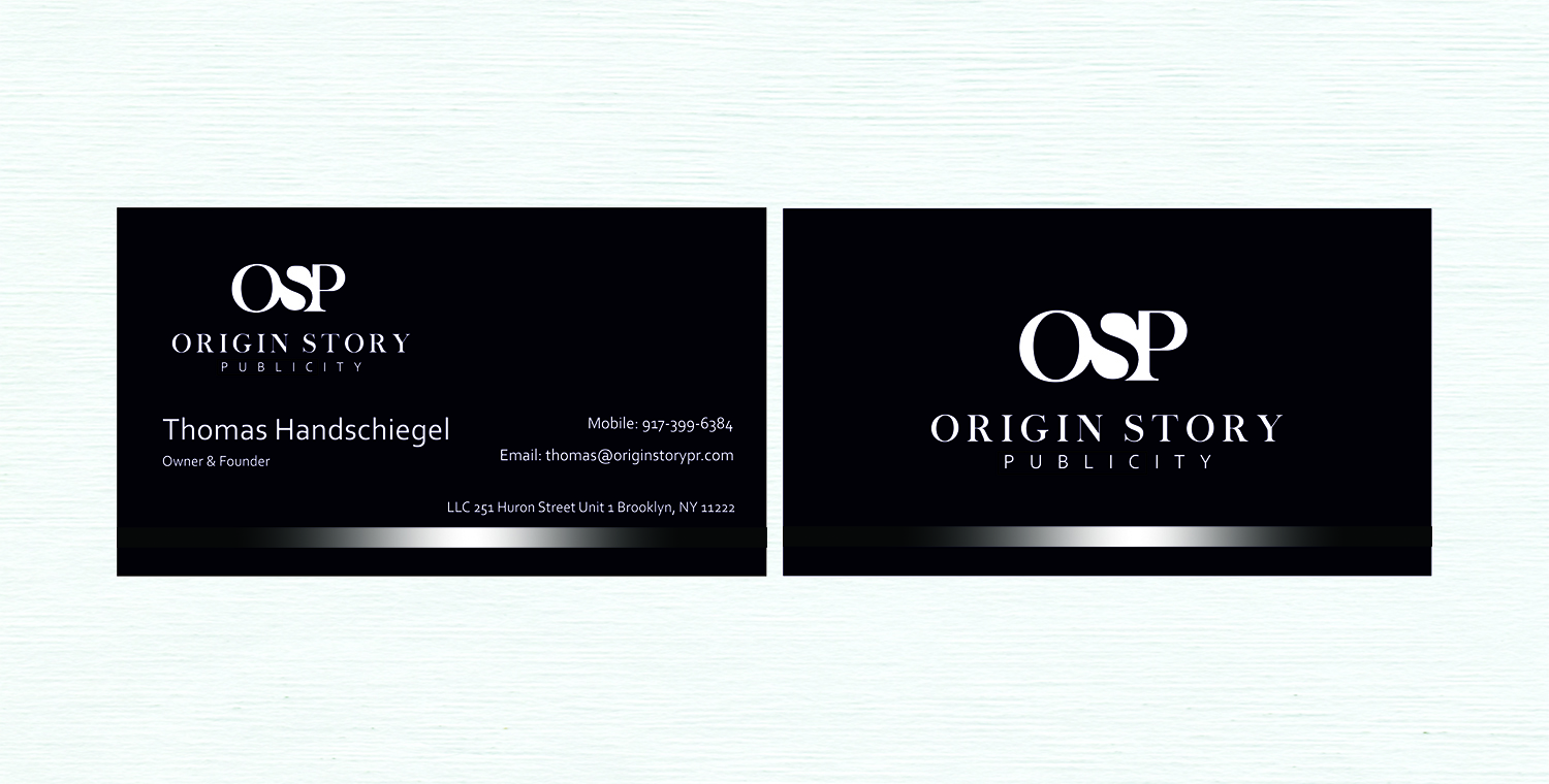 Business Card Design by Rolands for Origin Story Publicity, LLC | Design #12684673
