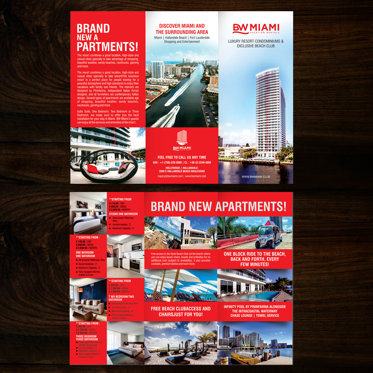 Flyer Design by uk for BW MIAMI VACATION RENTALS LLC | Design #12600212