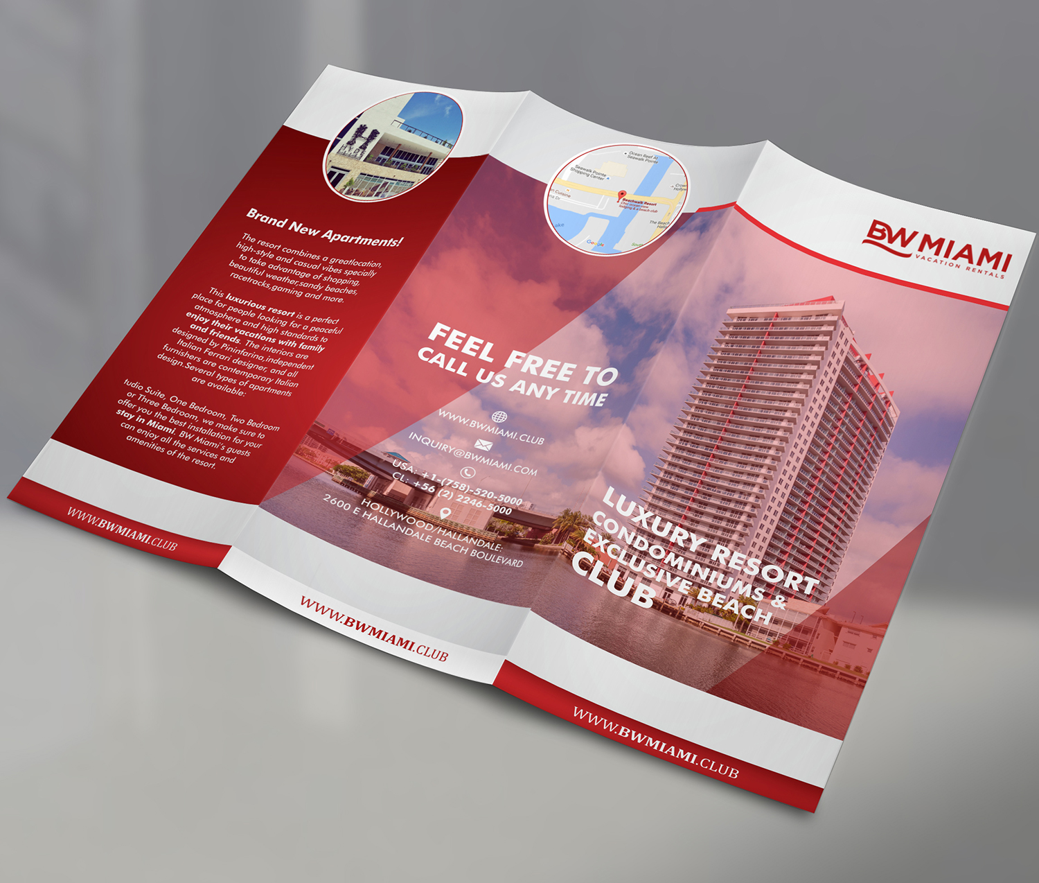 Flyer Design by ecorokerz for BW MIAMI VACATION RENTALS LLC | Design #12630354