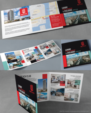 Flyer for promoting a hotel in the beach in miami for an event 