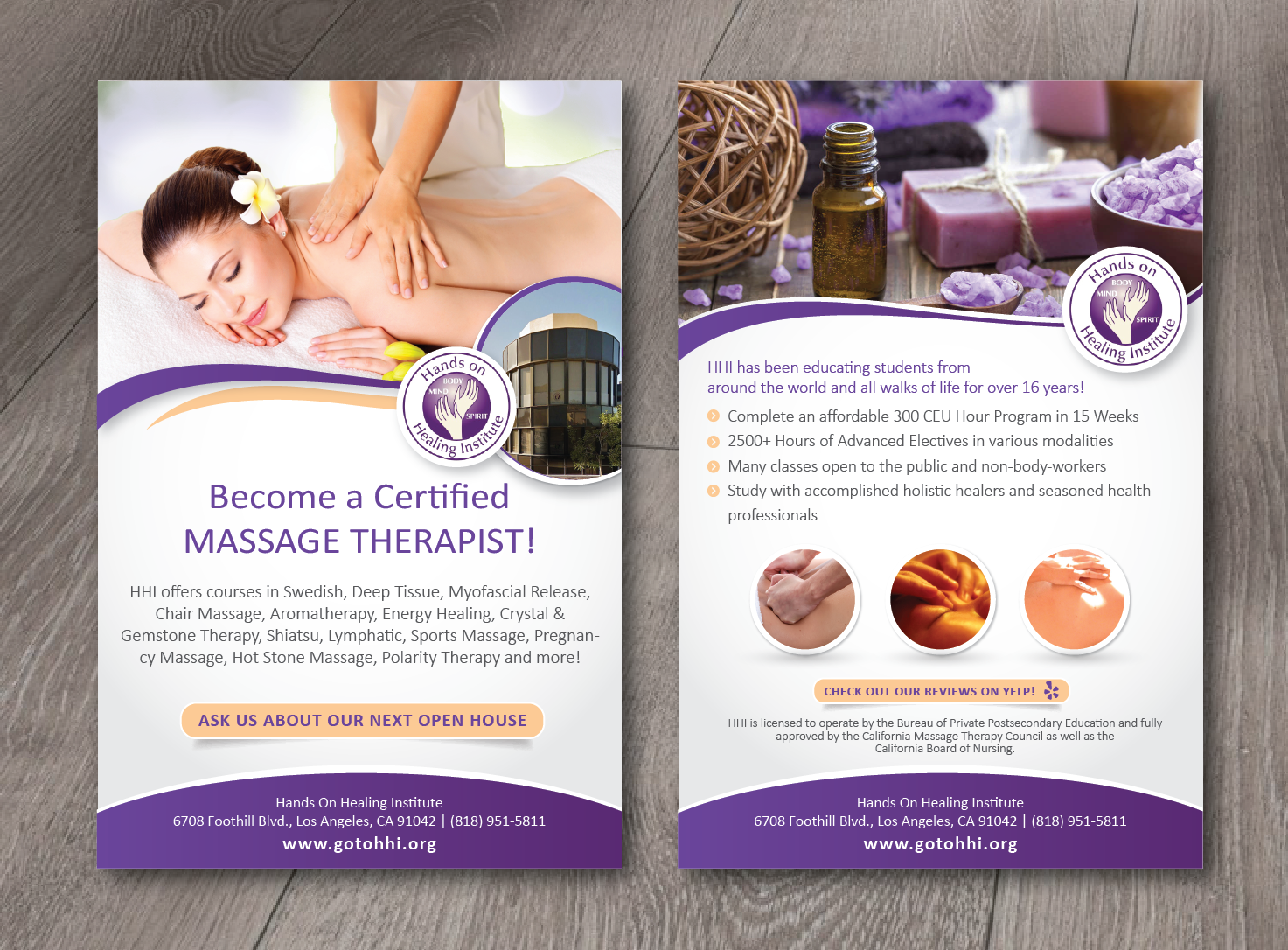 Flyer Design by alex989 for Hands on Healing Institute | Design #12652219