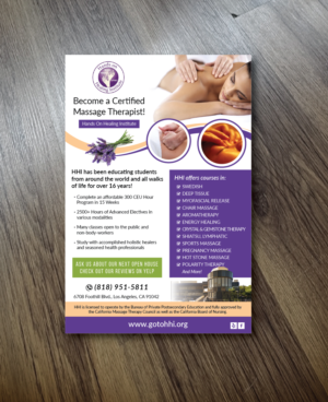 Flyer Design by Alexandar for Hands on Healing Institute | Design: #12652082