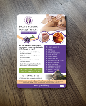 Hands on Healing Institute (Massage School) Flyer Advertisment | Flyer Design by Alexandar