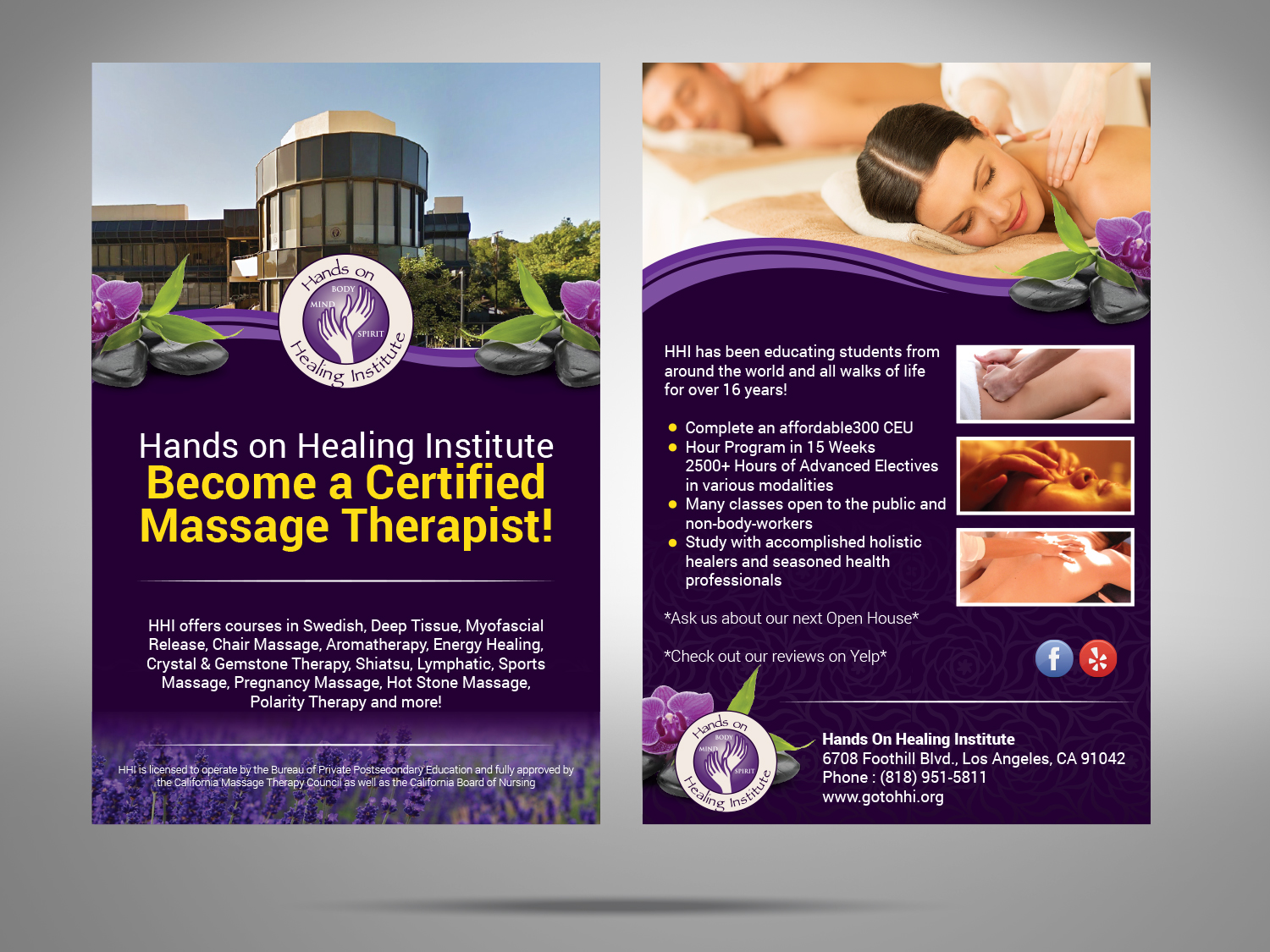 Flyer Design by Priyo Subarkah for Hands on Healing Institute | Design #12662610