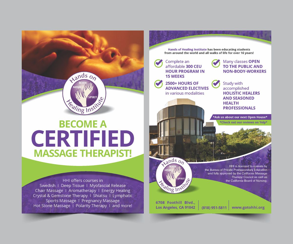 Flyer-Design von Cut and Glue für Hands on Healing Institute | Design #12675088