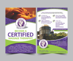 Hands on Healing Institute (Massage School) Flyer Advertisment | Flyer Design by Cut and Glue