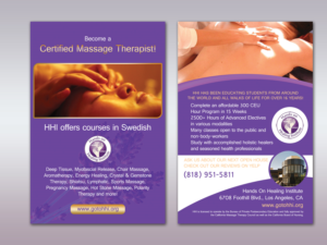 Diseño de Flyer por leuchi para Hands on Healing Institute | Diseño #12647330