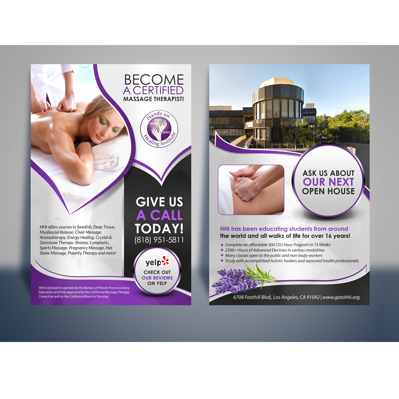 Flyer Design by debdesign for Hands on Healing Institute | Design #12712769
