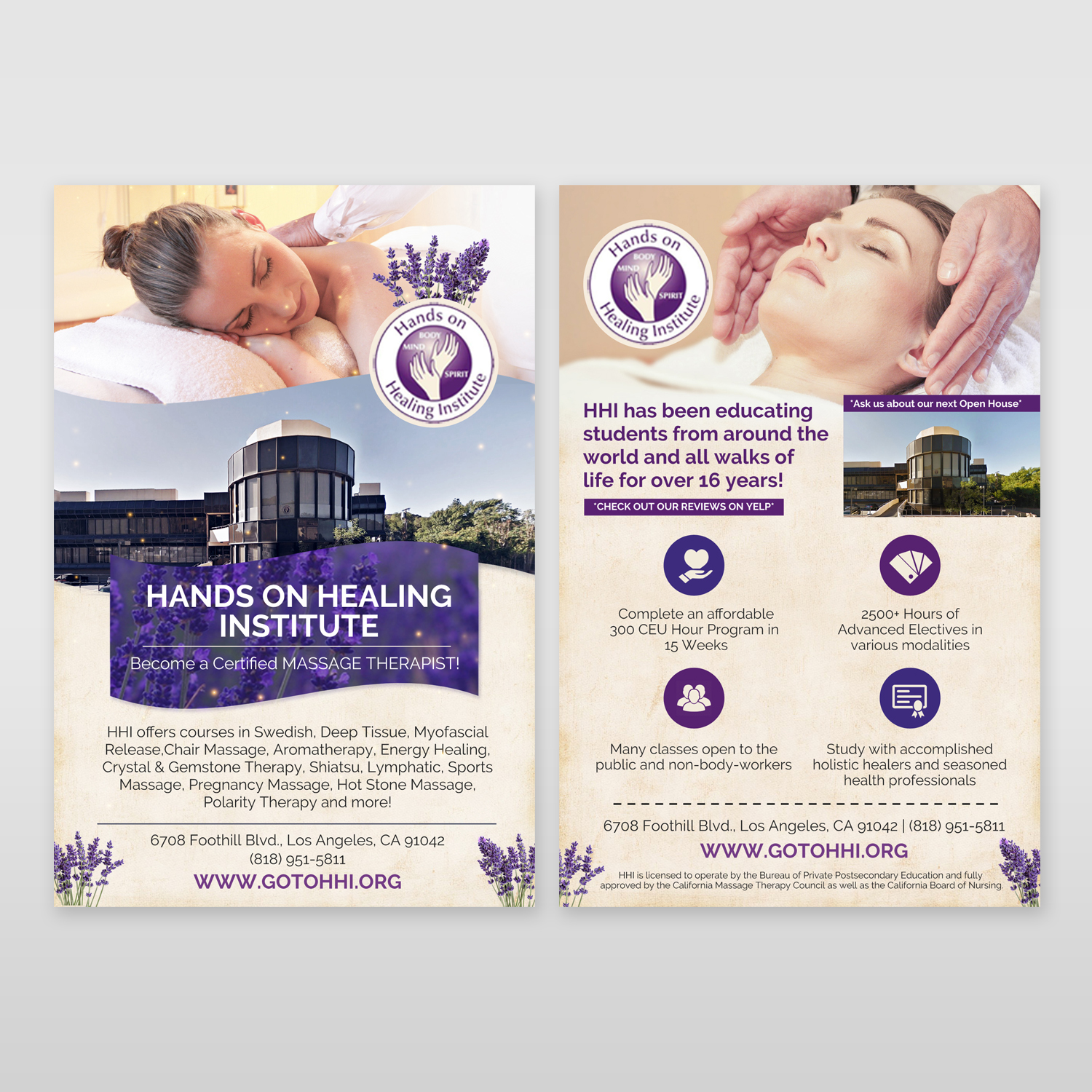 Flyer Design by Kishaloy_D for Hands on Healing Institute | Design #12657135