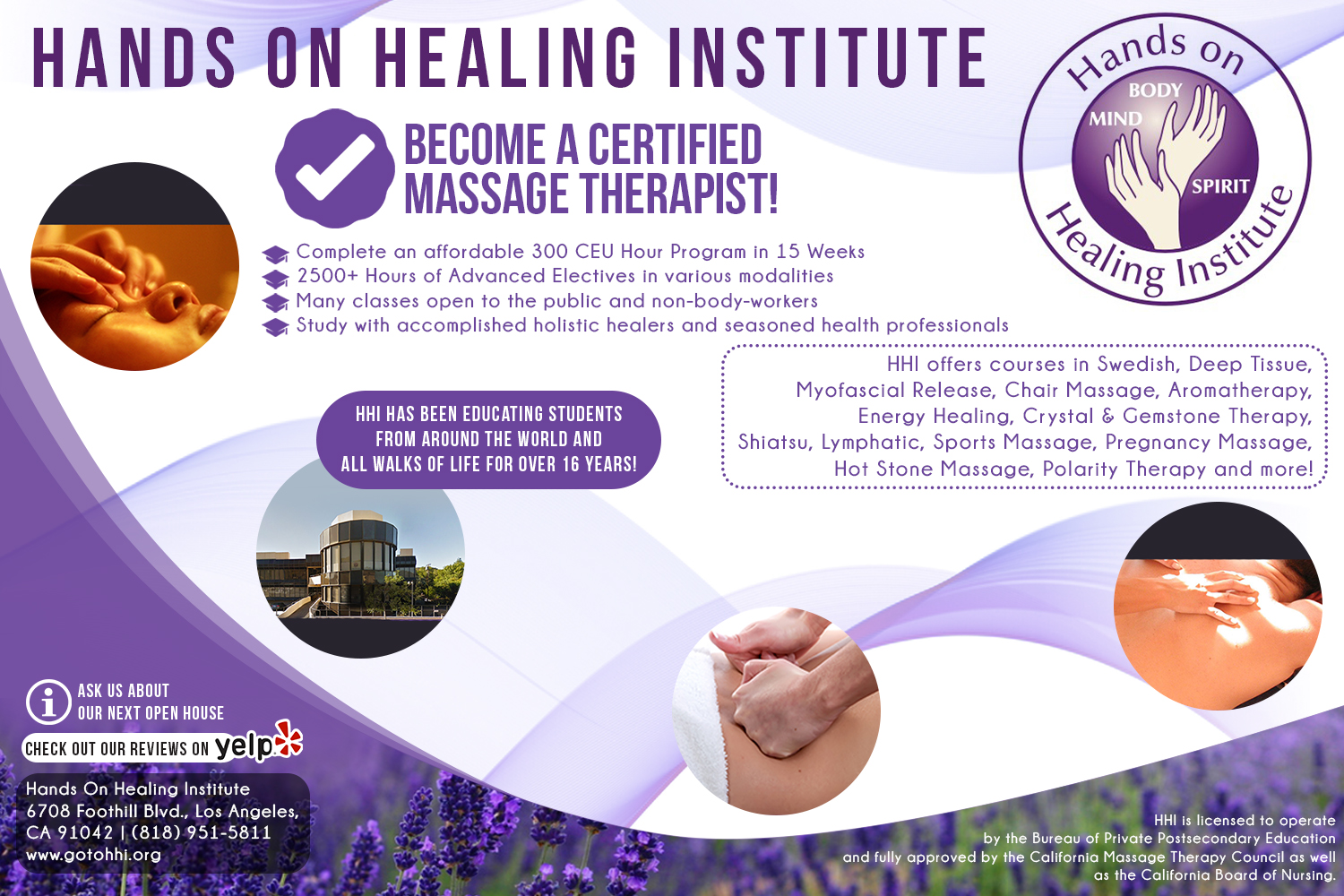 Flyer-Design von Billy Bonaros für Hands on Healing Institute | Design #12659657