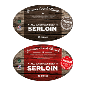 Symmes Creek Ranch all natural beef packaging | Verpackungs-Design von Garth Jones