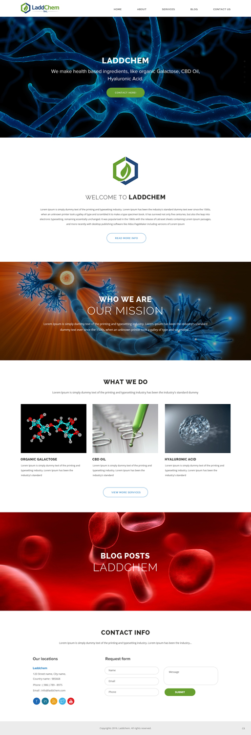Squarespace Design by pb for LaddChem, Inc. | Design #12602932