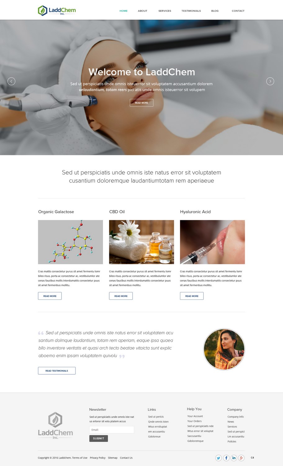 Squarespace Design by pb for LaddChem, Inc. | Design #12602933