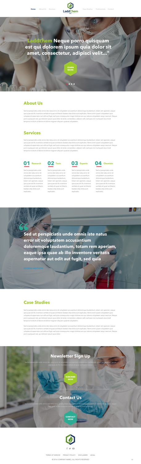 Squarespace Design by pb for LaddChem, Inc. | Design #12621019