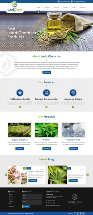 Squarespace Design by Sbss for LaddChem, Inc. | Design: #12677611