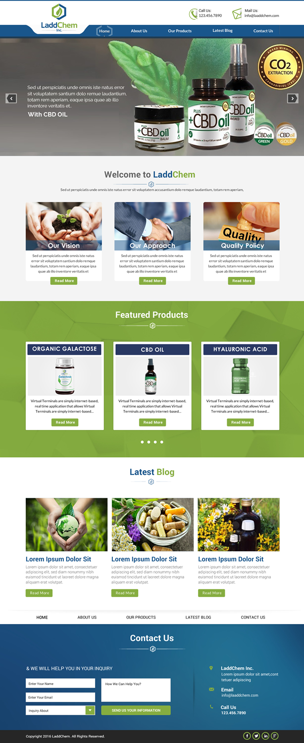Squarespace Design by Sbss for LaddChem, Inc. | Design #12695063