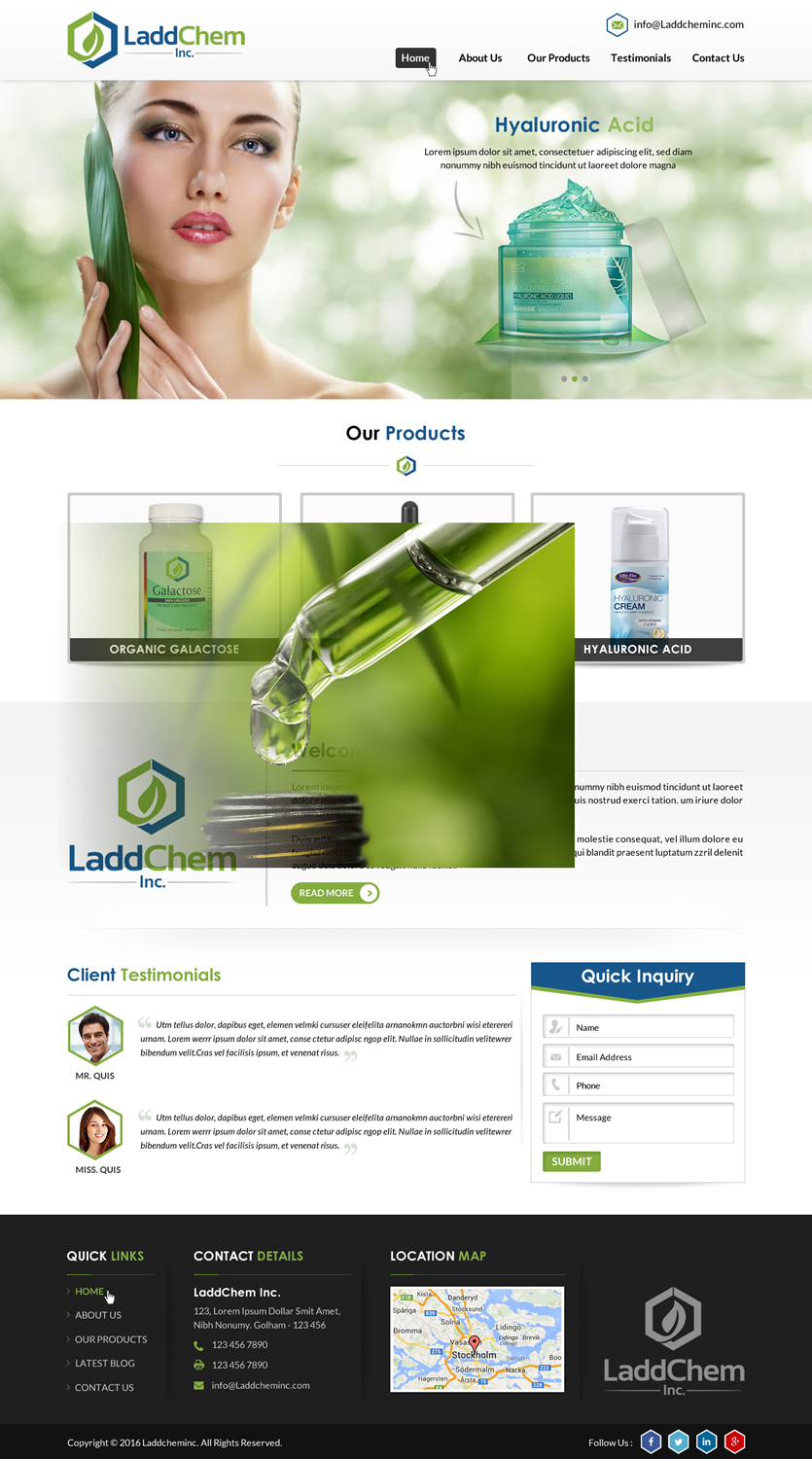 Squarespace Design by Sbss for LaddChem, Inc. | Design #12695066