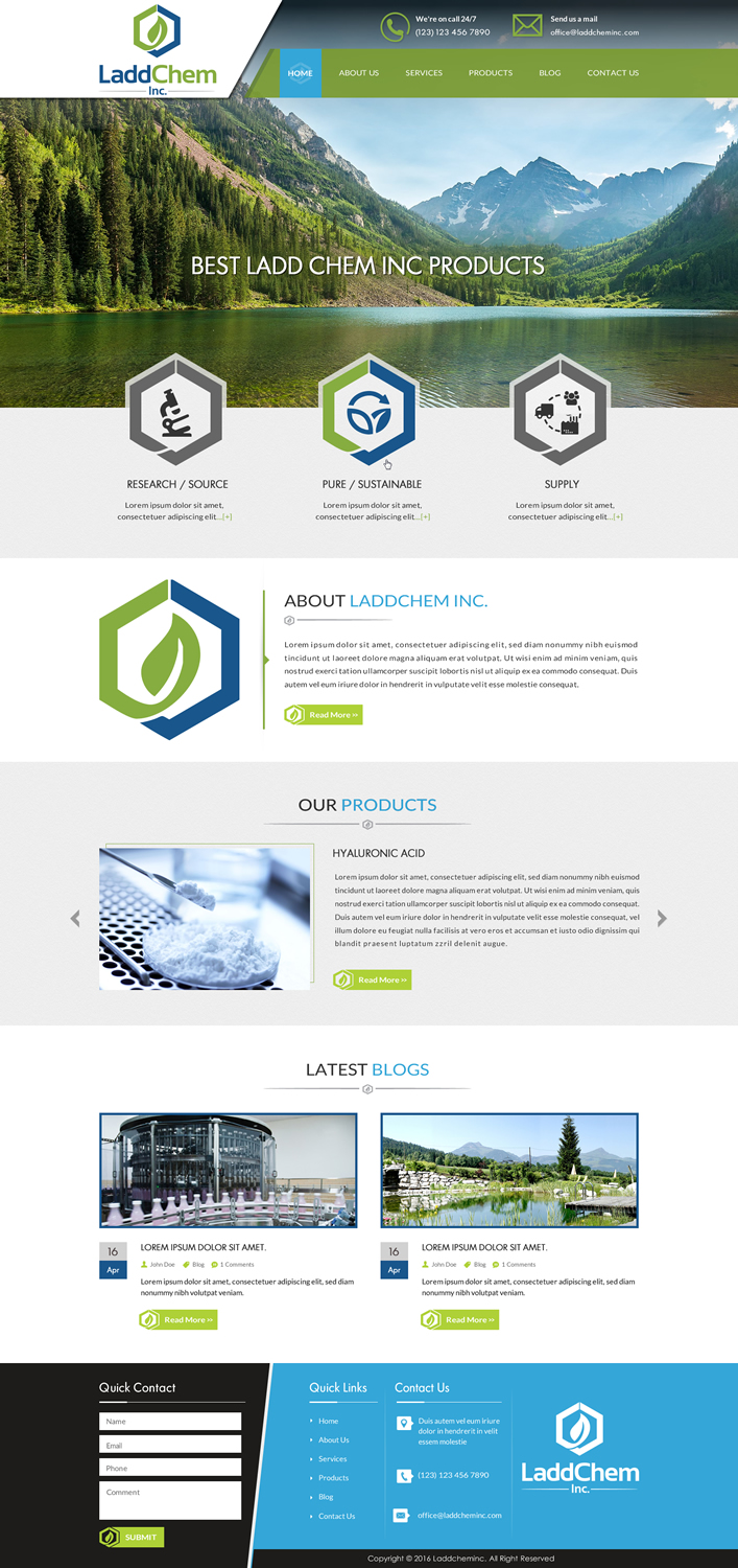 Squarespace Design by Sbss for LaddChem, Inc. | Design #12695315
