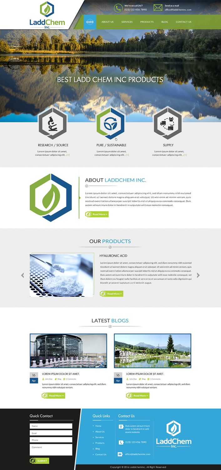 Squarespace Design by Sbss for LaddChem, Inc. | Design #12695316