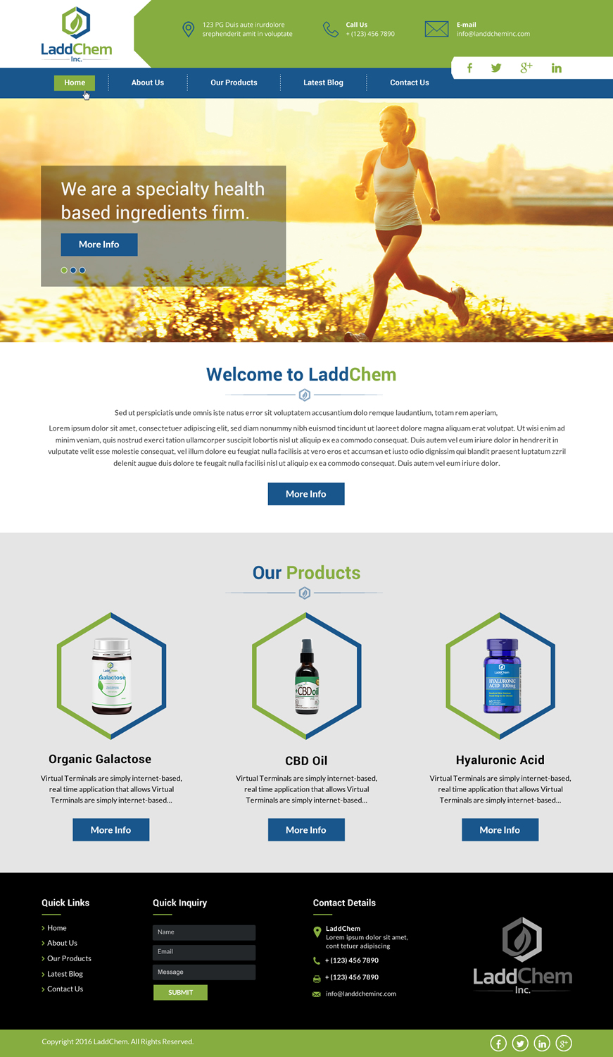 Squarespace Design by Sbss for LaddChem, Inc. | Design #12695317