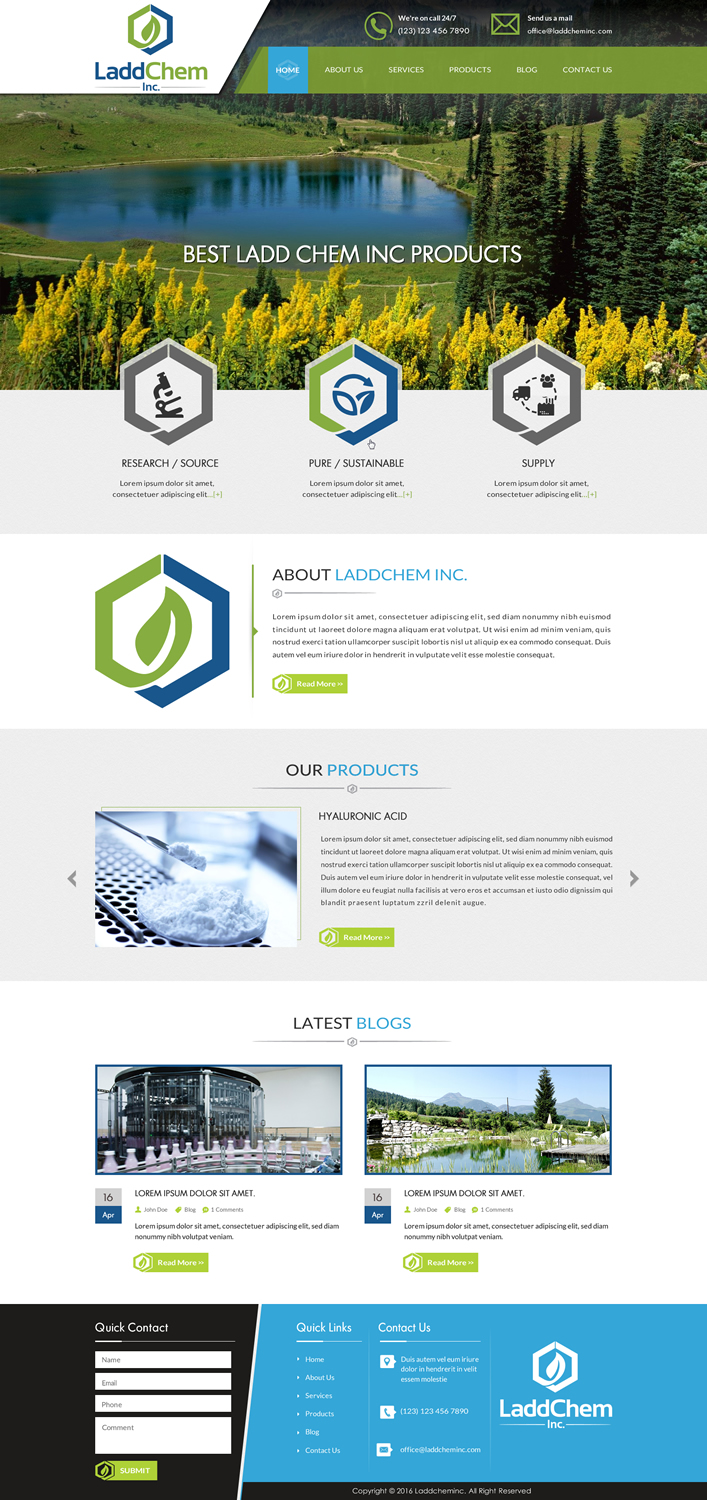 Squarespace Design by Sbss for LaddChem, Inc. | Design #12695318
