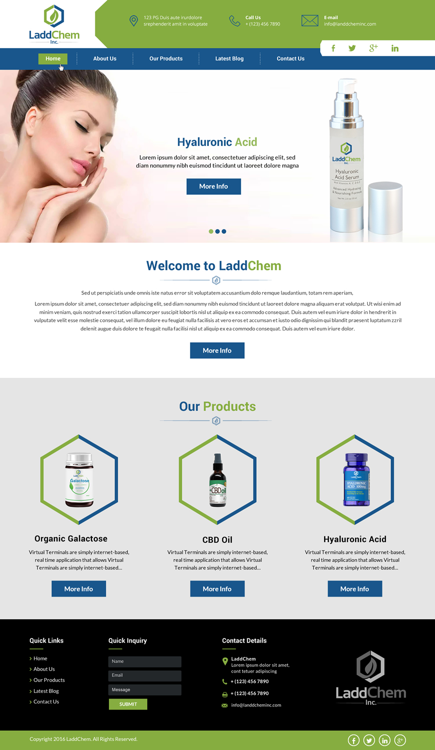 Squarespace Design by Sbss for LaddChem, Inc. | Design #12695319