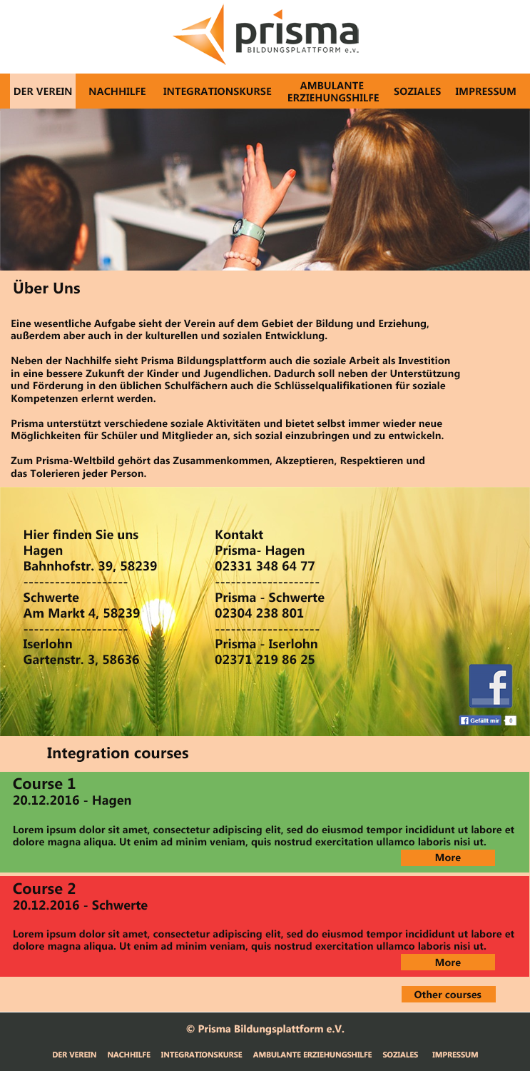 Web Design by alex raadik for Prisma Bildungsplattform e.V. | Design #12629430