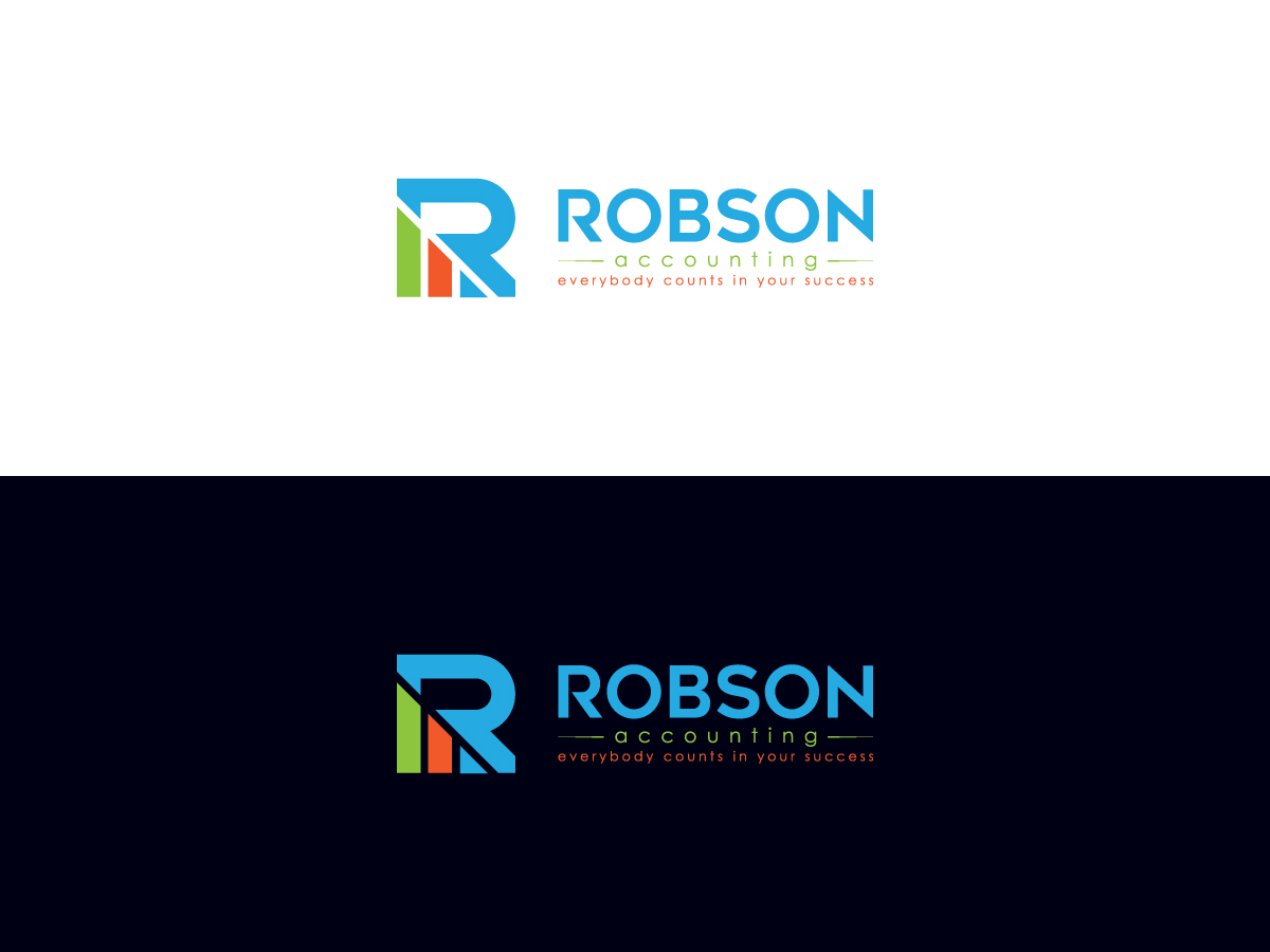 Logo Design by Logoplain for Robson Accounting  | Design: #12607576