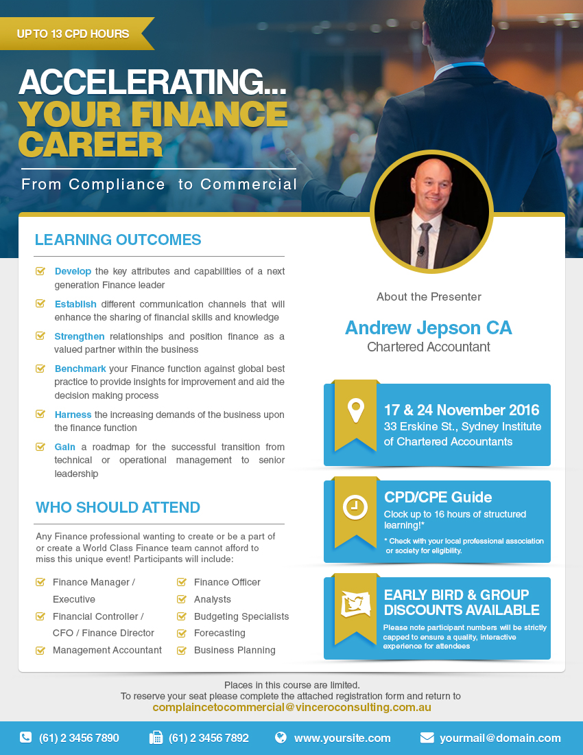 Flyer-Design von samli140592 für Vincero Consulting | Design #12615923