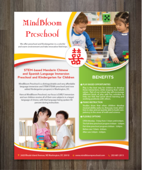 Flyer Design by alex989 for MIndBloom Preschool | Design: #12616648