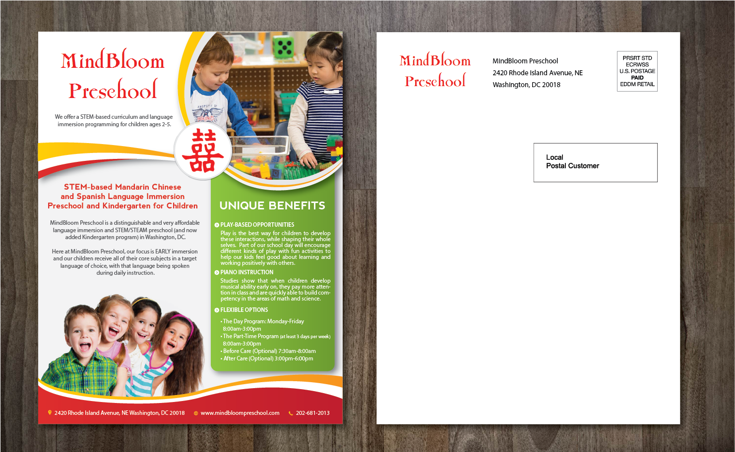 Flyer Design by alex989 for MIndBloom Preschool | Design #12623786