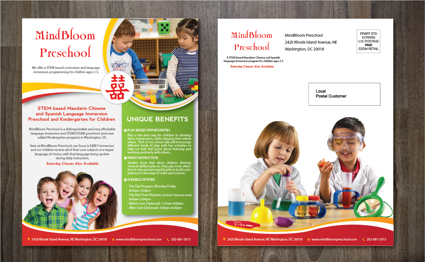 Flyer Design by alex989 for MIndBloom Preschool | Design #12635652
