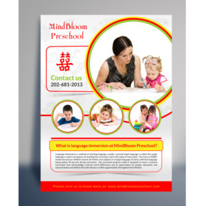 Flyer Design by debdesign for MIndBloom Preschool | Design: #12626653