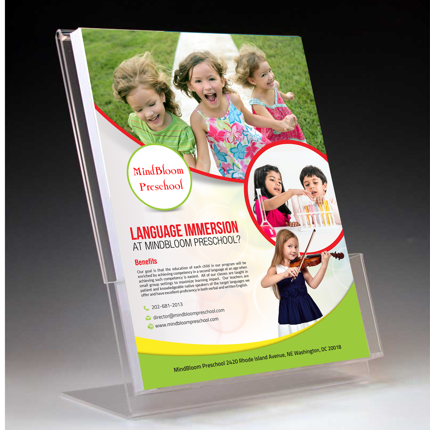 Flyer Design by creative.bugs for MIndBloom Preschool | Design #12620190