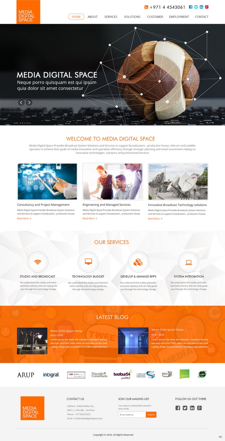 Diseño Web por pb para Media digital space | Diseño #12621056