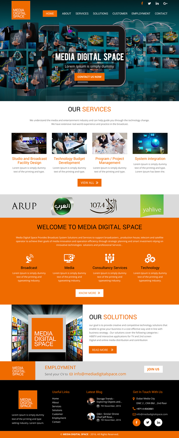Web Design by rightway for Media digital space | Design #12618680