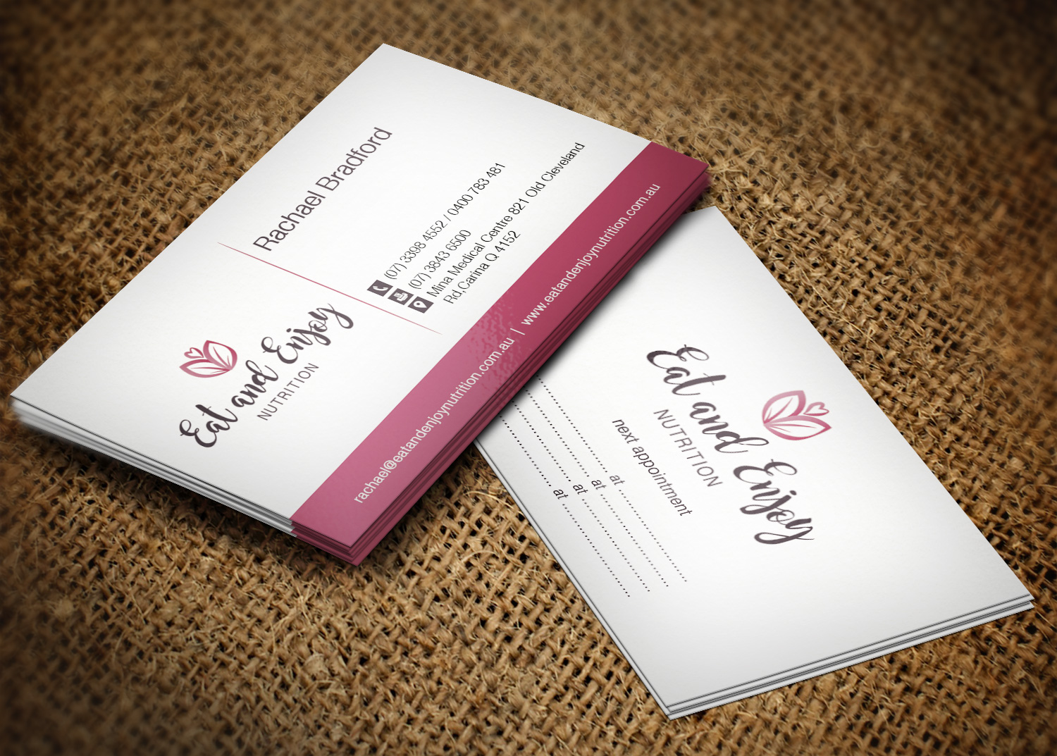 Business Card Design by Pixi Dust for Eat and Enjoy Nutrition | Design #12621232