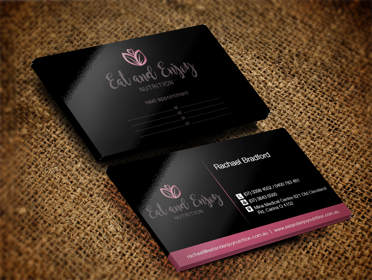 Business Card Design by Pixi Dust for Eat and Enjoy Nutrition | Design #12621239