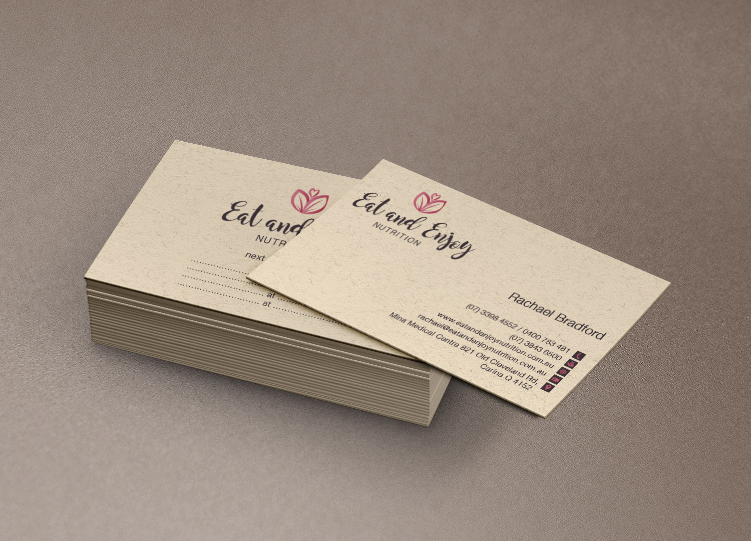 Business Card Design by Pixi Dust for Eat and Enjoy Nutrition | Design #12621240