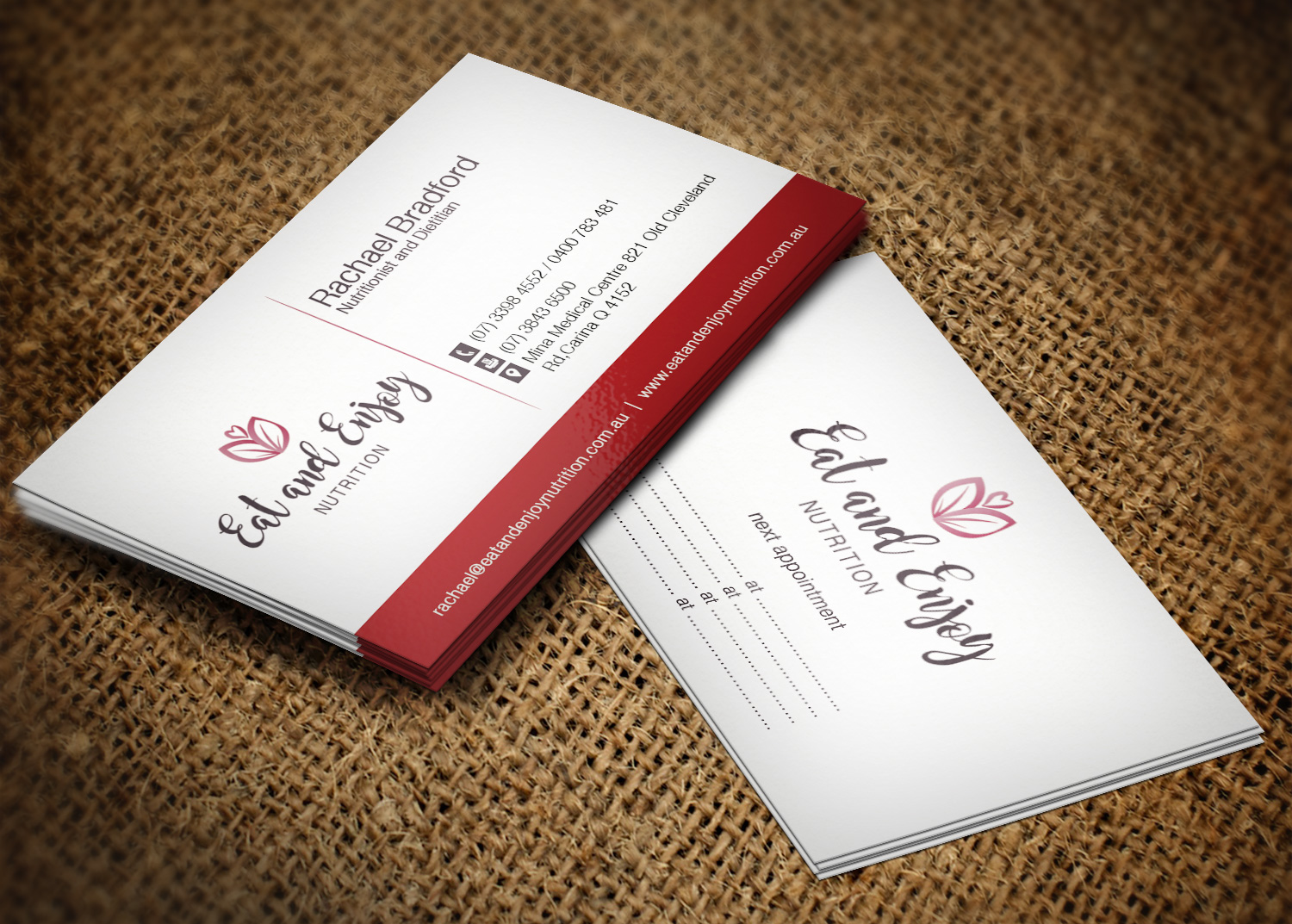 Business Card Design by Pixi Dust for Eat and Enjoy Nutrition | Design #12626648