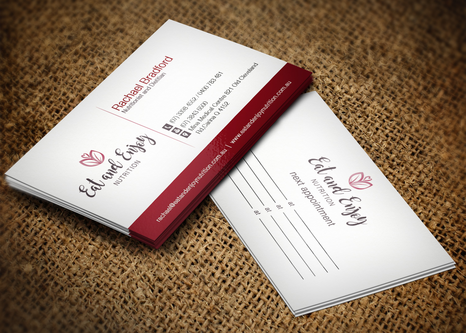 Business Card Design by Pixi Dust for Eat and Enjoy Nutrition | Design #12631953
