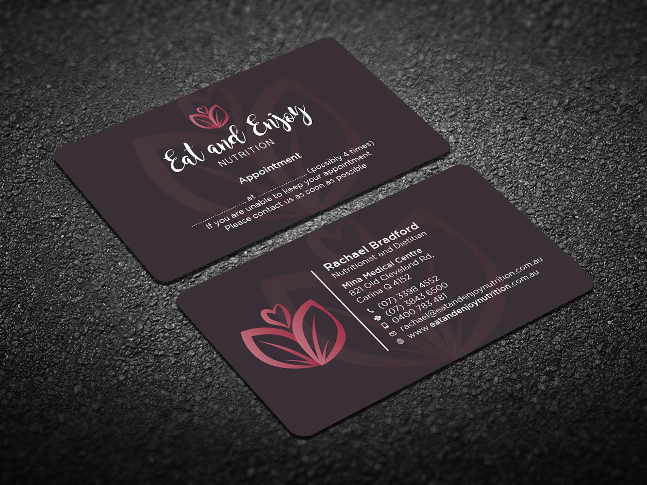 Business Card Design by Verified artistry for Eat and Enjoy Nutrition | Design #12625153