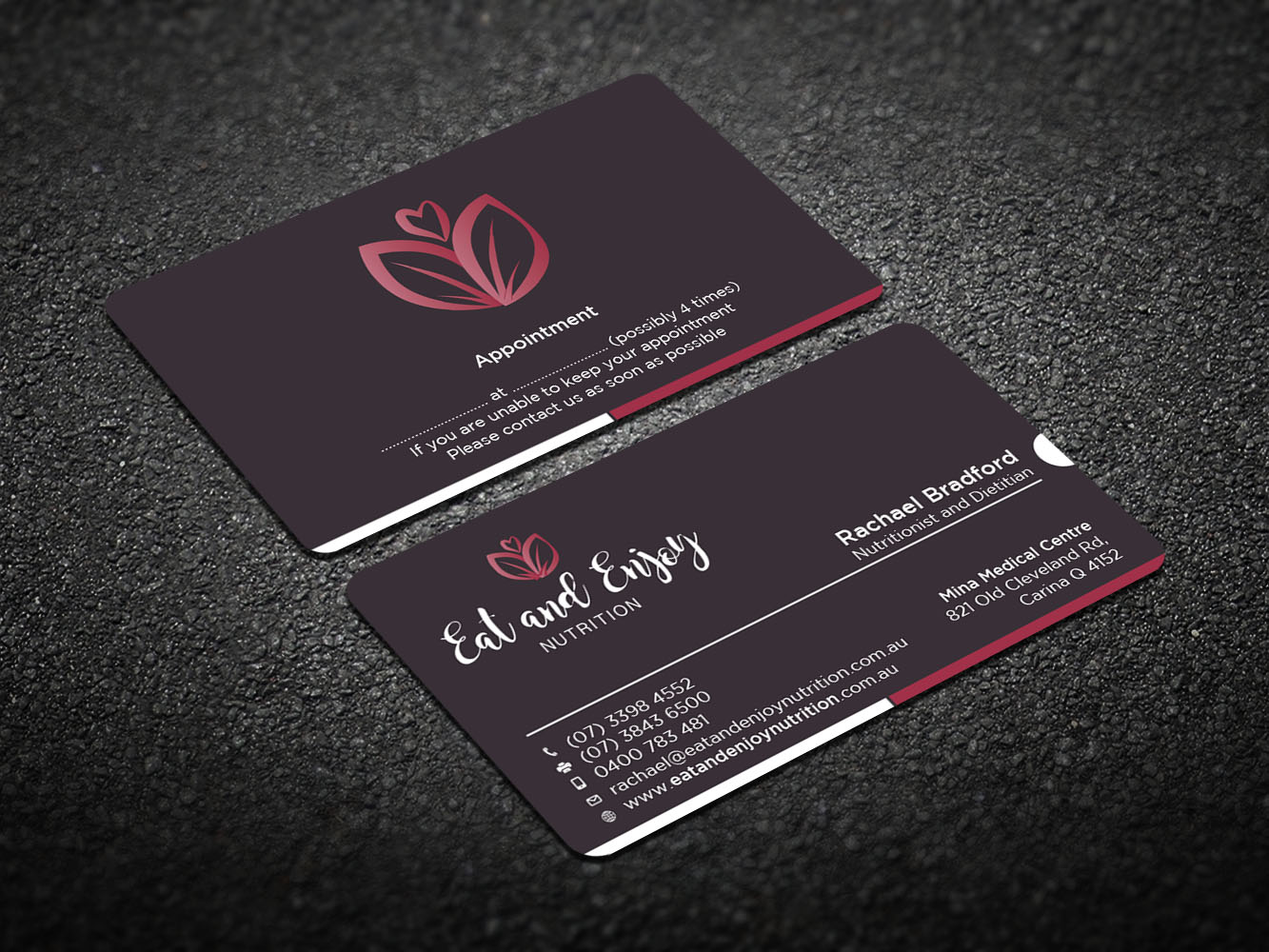 Business Card Design by Verified artistry for Eat and Enjoy Nutrition | Design #12625157
