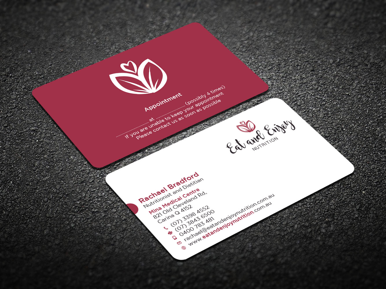 Business Card Design by Verified artistry for Eat and Enjoy Nutrition | Design #12625160