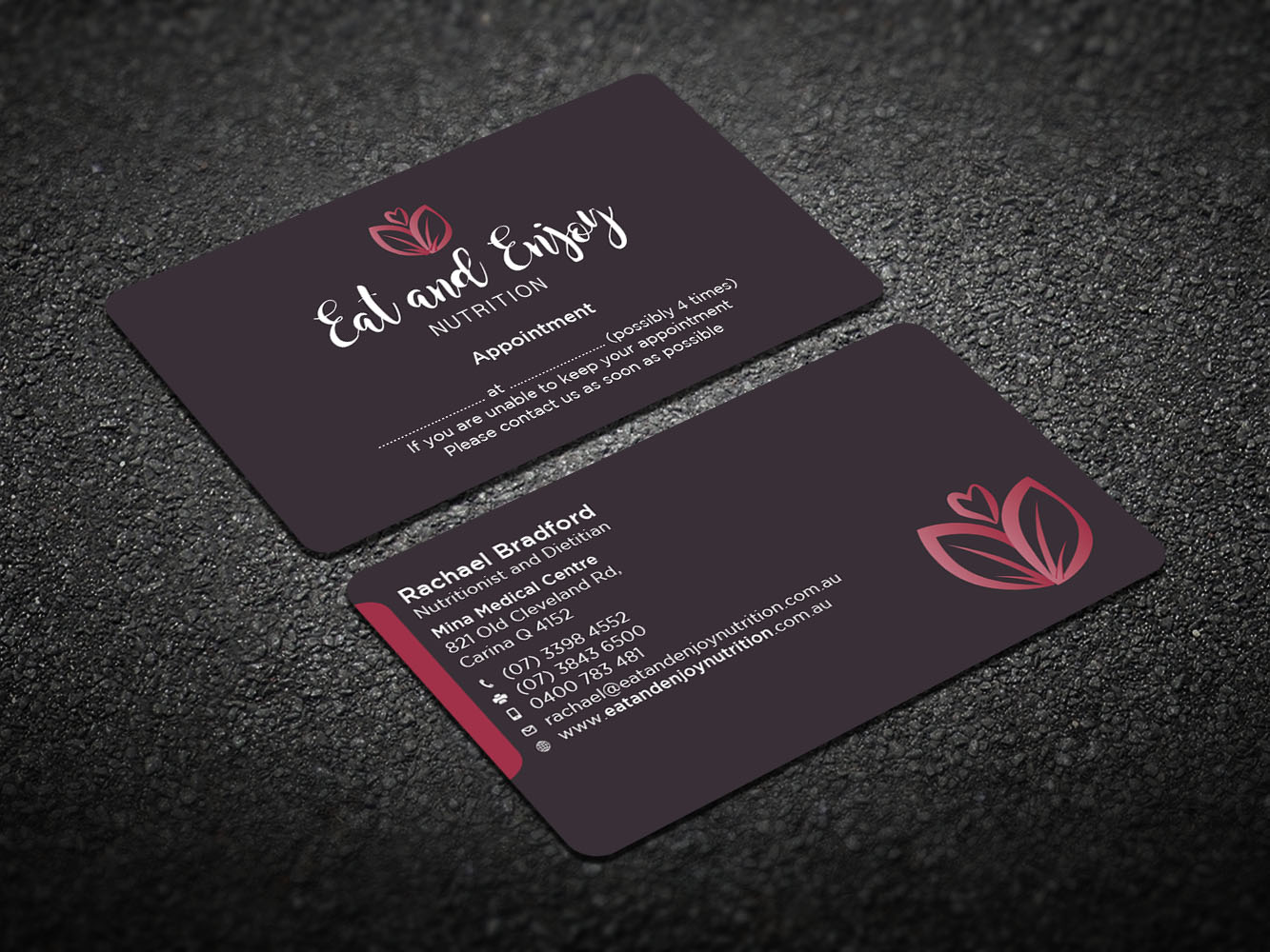 Business Card Design by Verified artistry for Eat and Enjoy Nutrition | Design #12625168