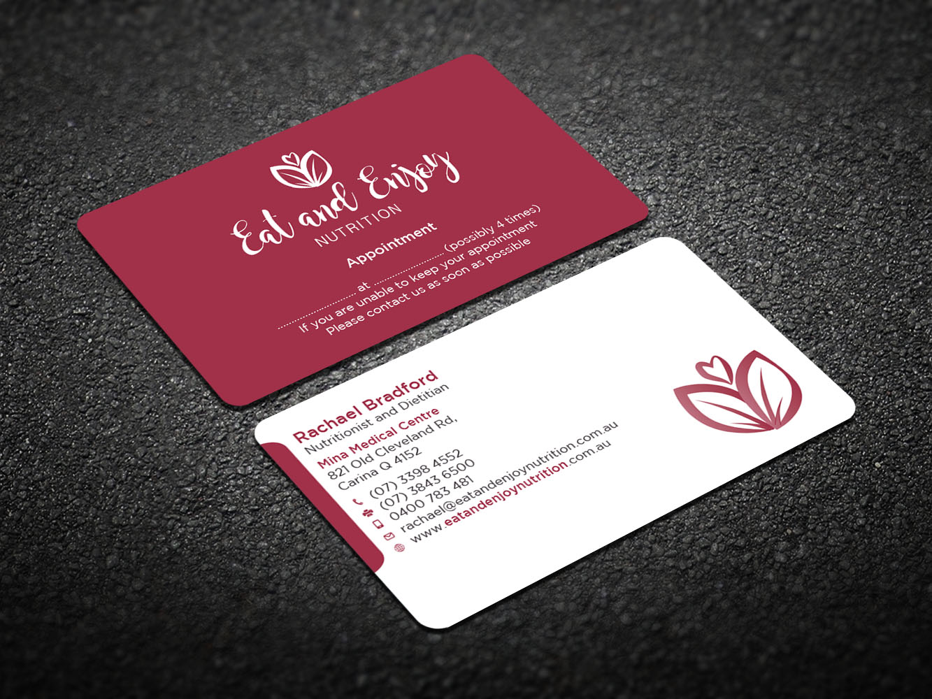 Business Card Design by Verified artistry (Design garden) for Eat and Enjoy Nutrition | Design #12625169