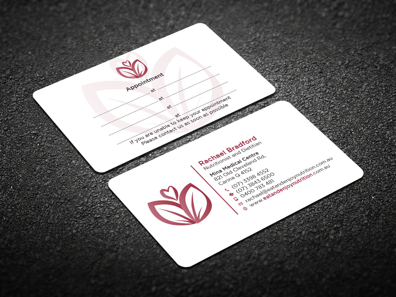 Design de Carte de Visite par Verified artistry (Design garden) pour Eat and Enjoy Nutrition | Design #12626078